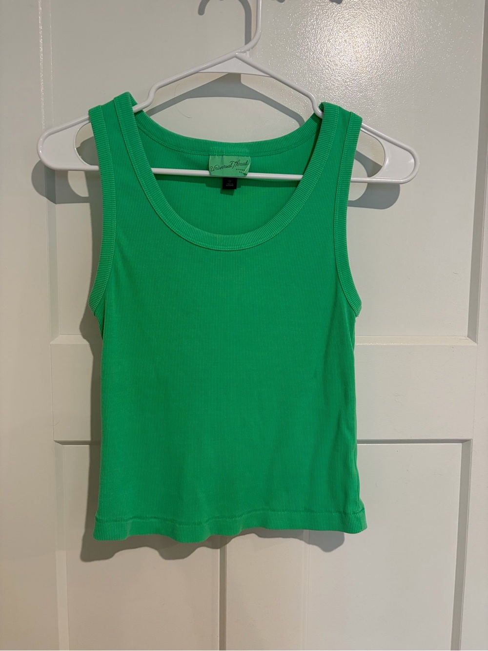 Universal Thread Bright Green Ribbed Tank - Picture 1 of 3